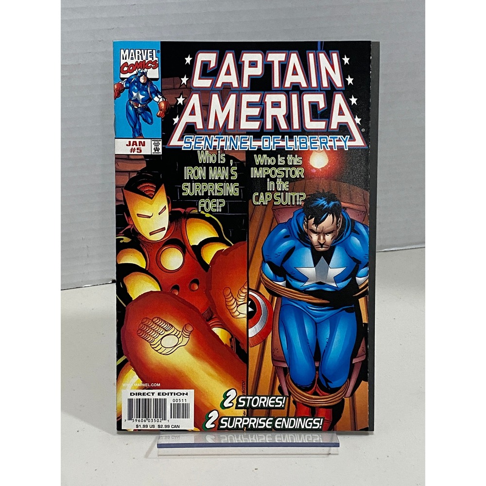 Marvel Captain America Sentinel of Liberty #5 Comic Book Iron Man 1999 Excellent